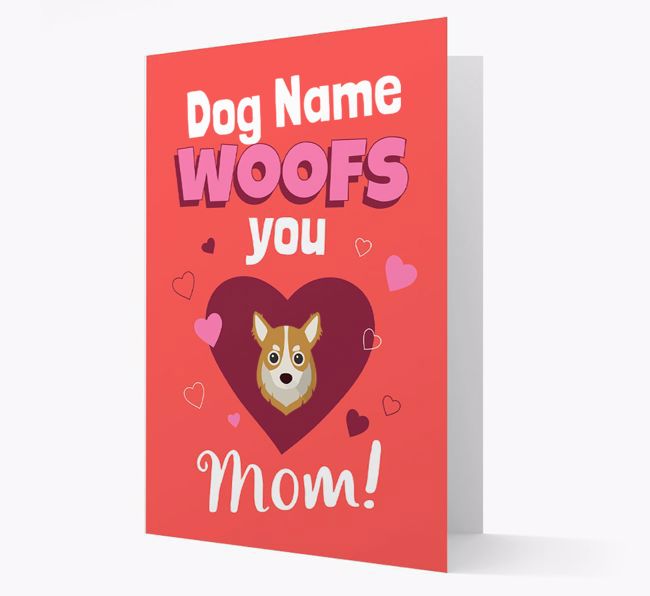 'I Woof You Mom' - Personalized {breedFullName} Card 